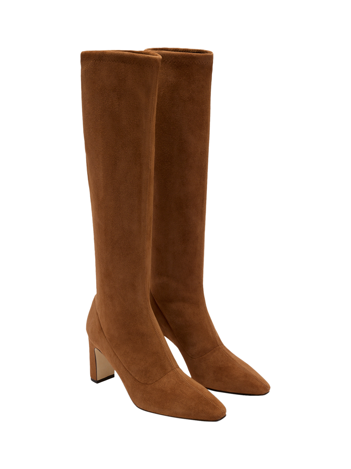 Product image 4 of 4, which shows Russell & Bromley Hale Tall Suede Boots, Brown, 3