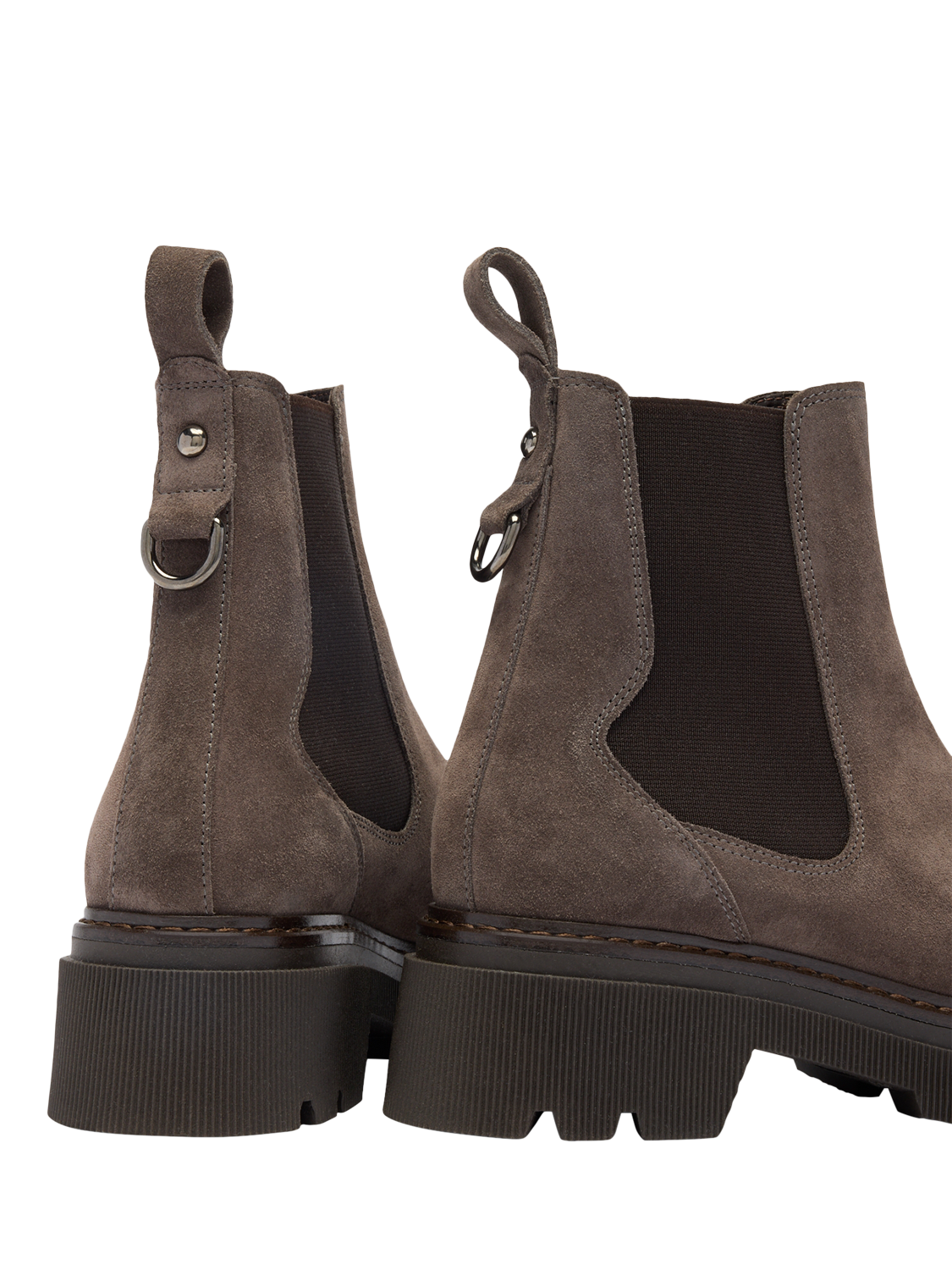 Russell Bromley Mystic Suede Chunky Chelsea Ankle Boots, Grey