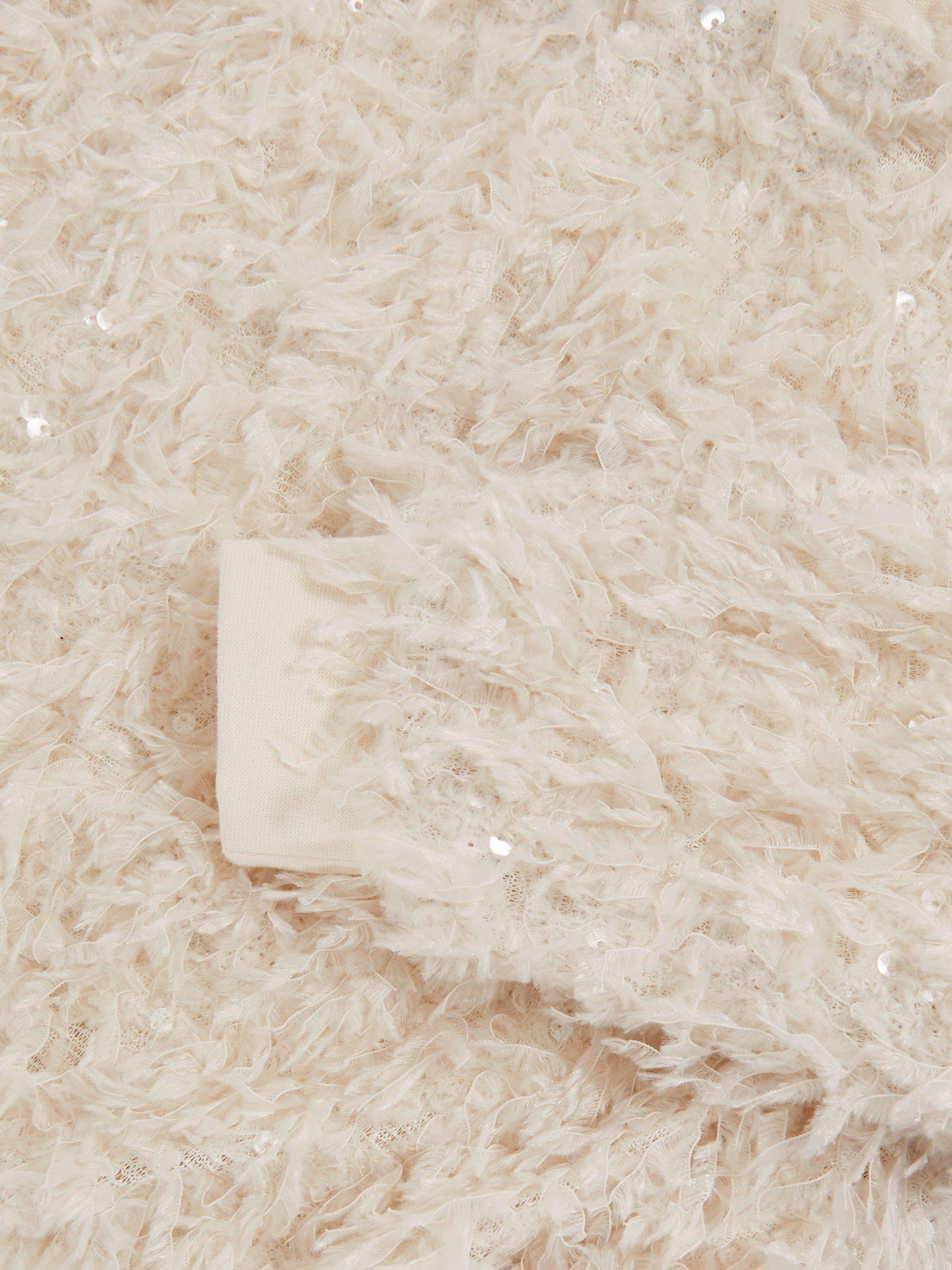 Product image 2 of 5, which shows Reiss Kids' Roxy Textured Top, Ivory, 6-7 years