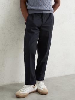 Reiss Kids' Brighton Slim Chinos, Navy - view 2, Navy