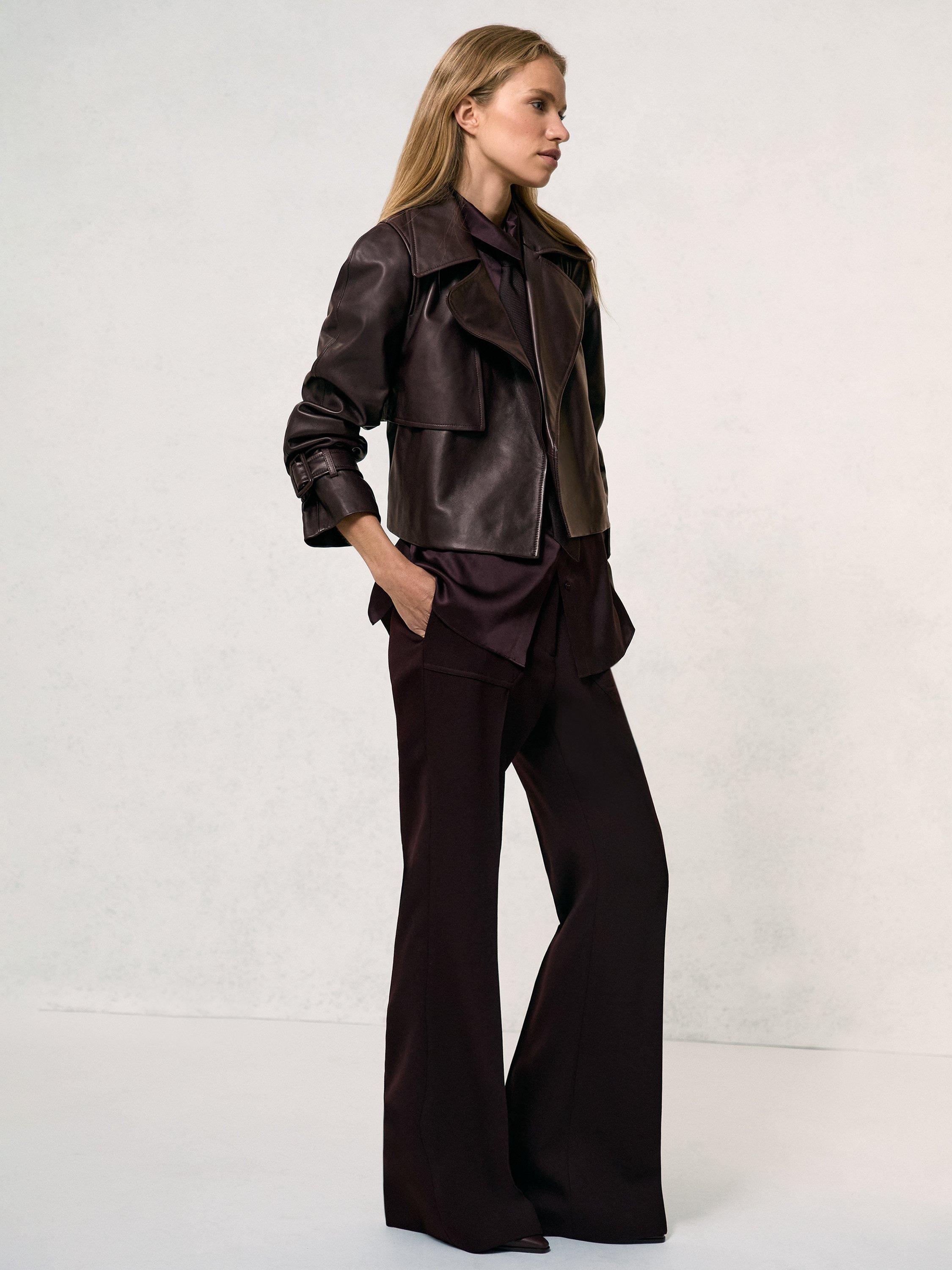 ジャケット・アウター Rosen Kreuz cropped belt leather jacket. Rosen Kreuz cropped belt leather jacket