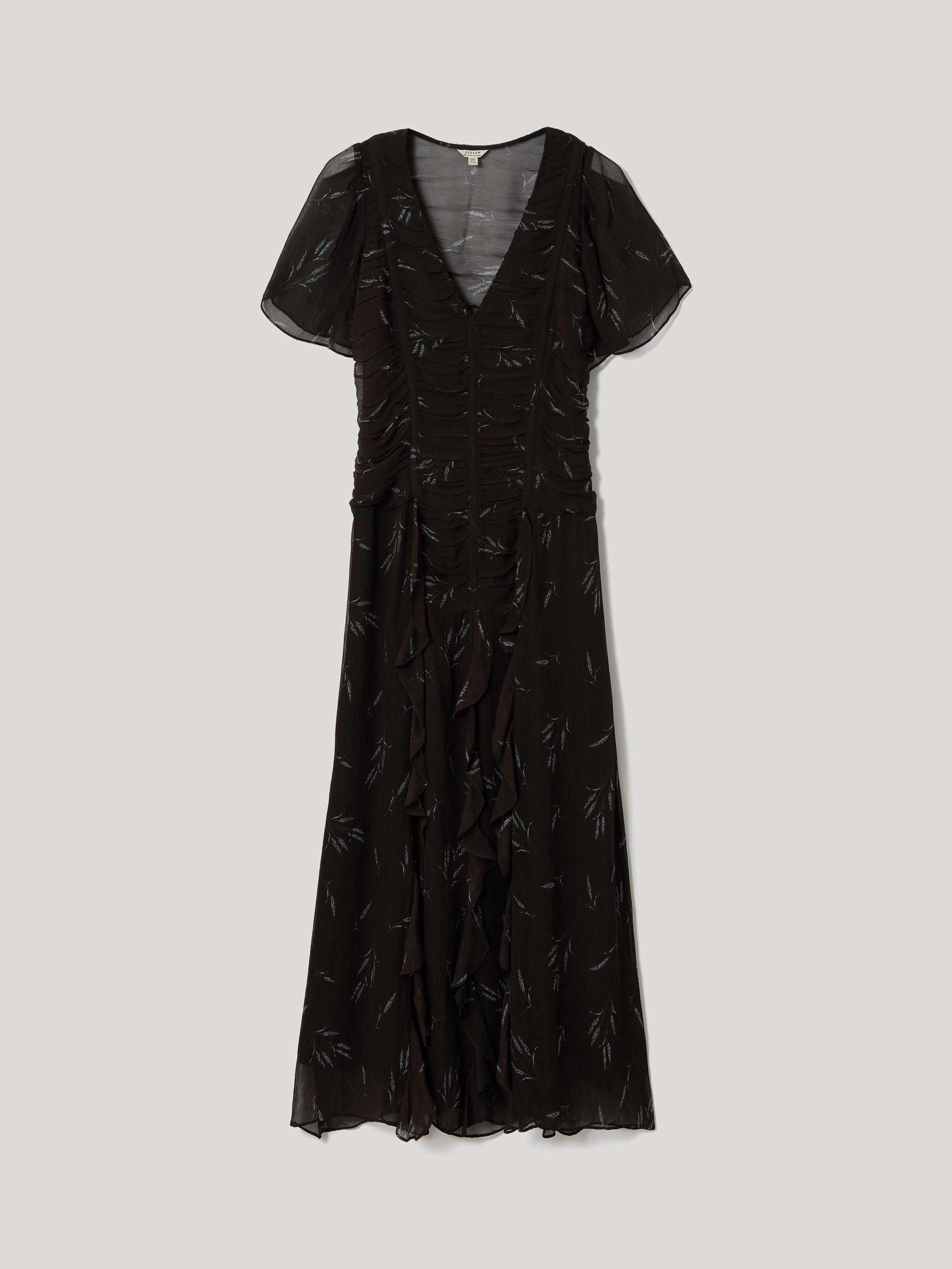 Product image 5 of 5, which shows Jigsaw Wheat Flower Bias Cut Dress, Brown, 6