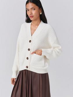 Ghost Lyla V-Neck Cardigan, Ivory
