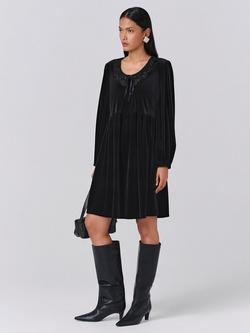 Ghost Harper Knee Length Smock Dress - view 2, Black