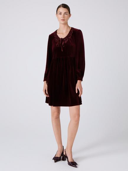 Ghost Harper Knee Length Smock Dress, Burgundy