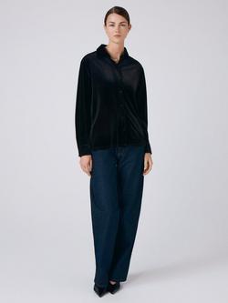 Ghost Ellie Velvet Shirt - view 2, Black