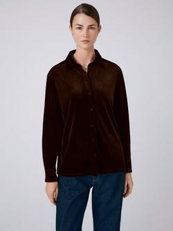Ghost Ellie Velvet Shirt, Chocolate