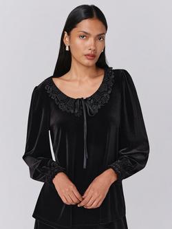 Ghost Haidee Scoop Neck Blouse, Black