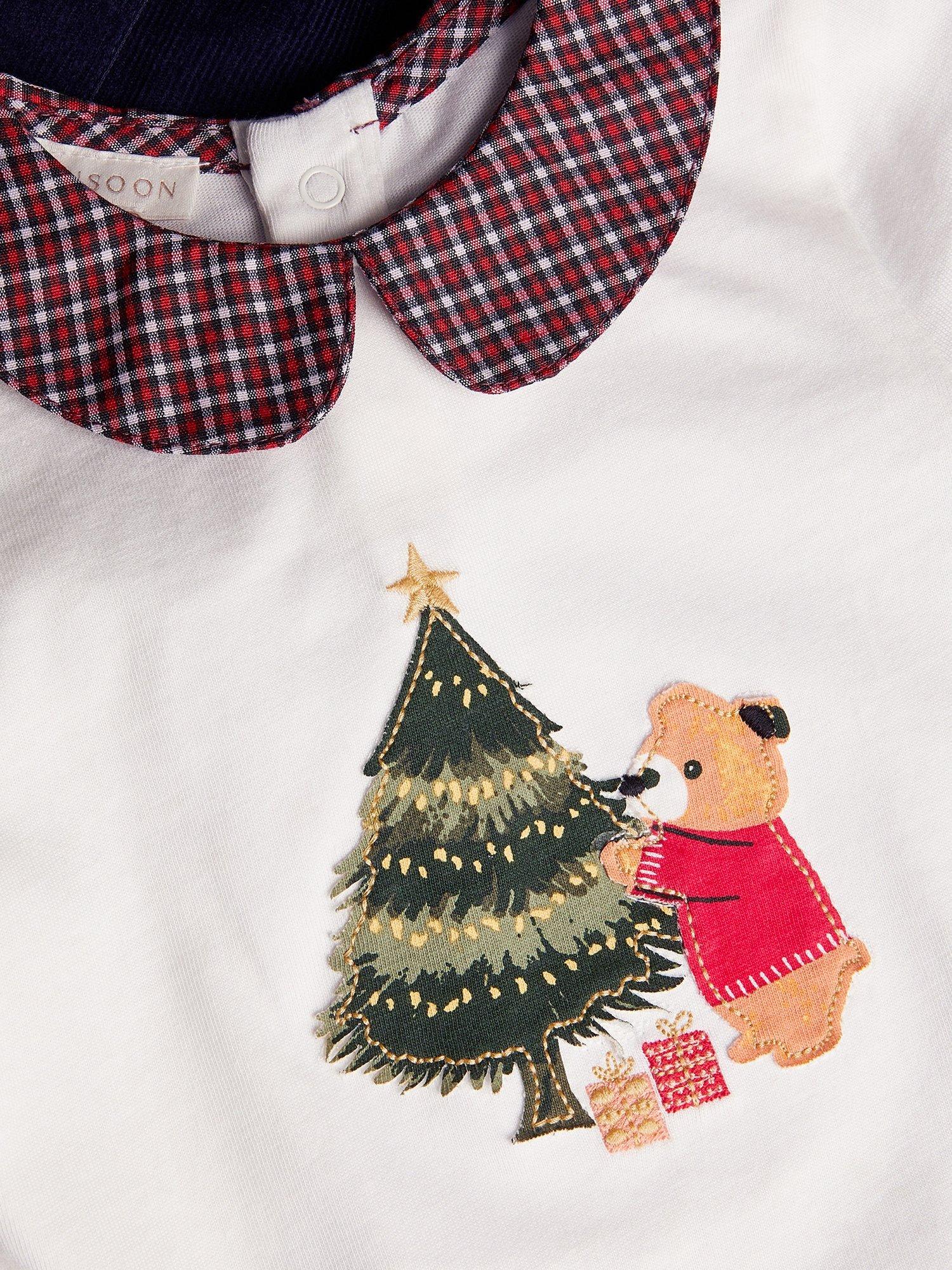 Product image 3 of 3, which shows Monsoon Baby Cotton Bodysuit Set, Navy, 0-3 months