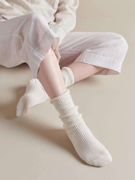 Bedfolk Cashmere Sleep Socks, Snow