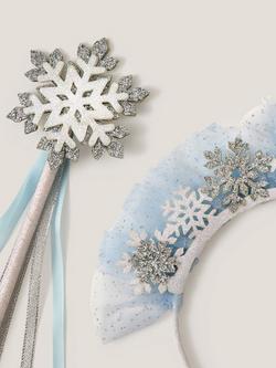 Monsoon Kids' Snow Tiara and Wand, White - view 2, White