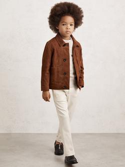 Reiss Kids' Brighton Tailored Trousers, Off White