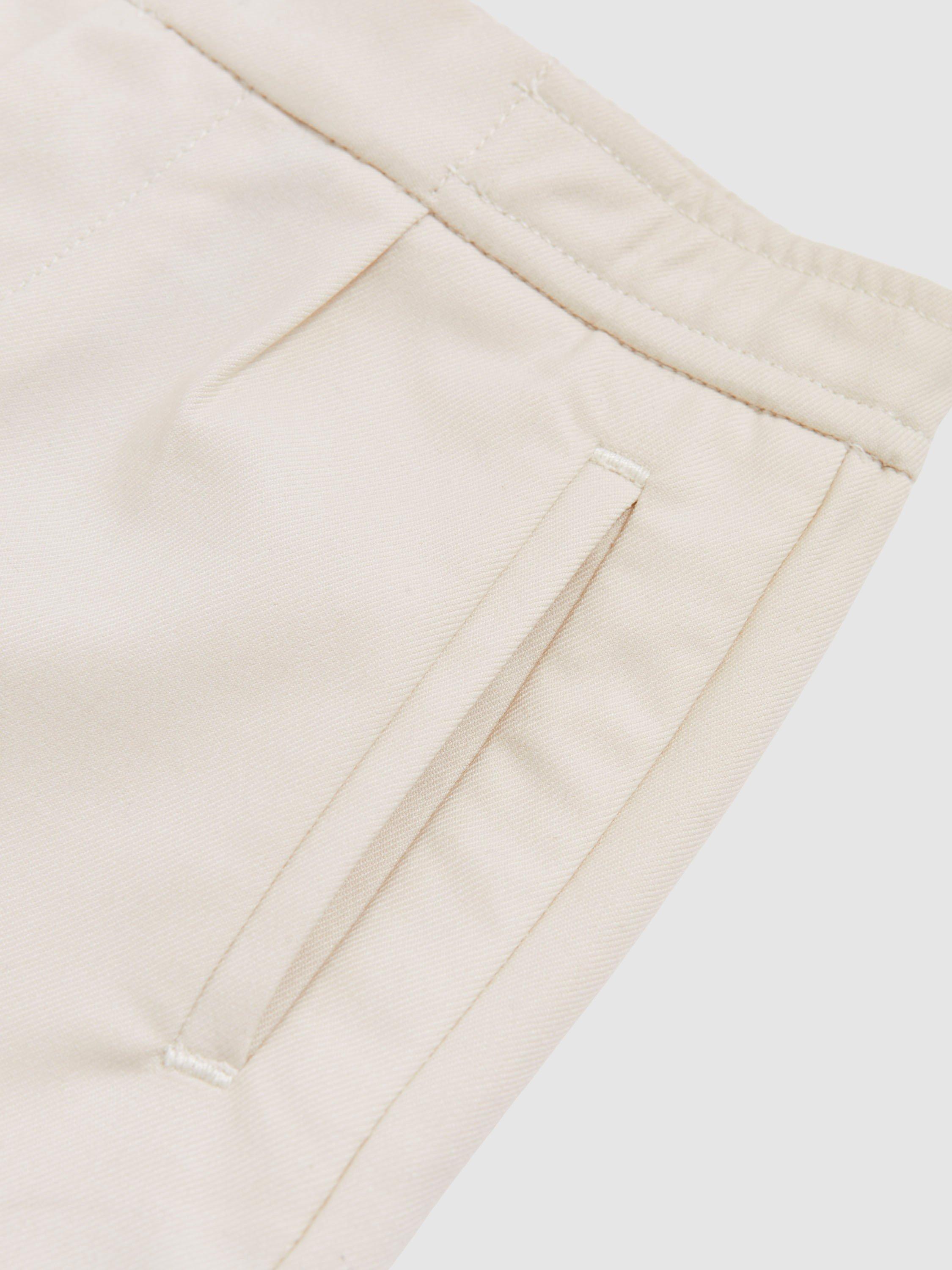 Product image 4 of 4, which shows Reiss Kids' Brighton Tailored Trousers, Off White, 3-4 years