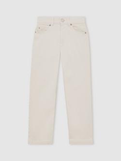 Reiss Kids' Ronnie Straight Denim Jeans, Off White - view 2, Off White