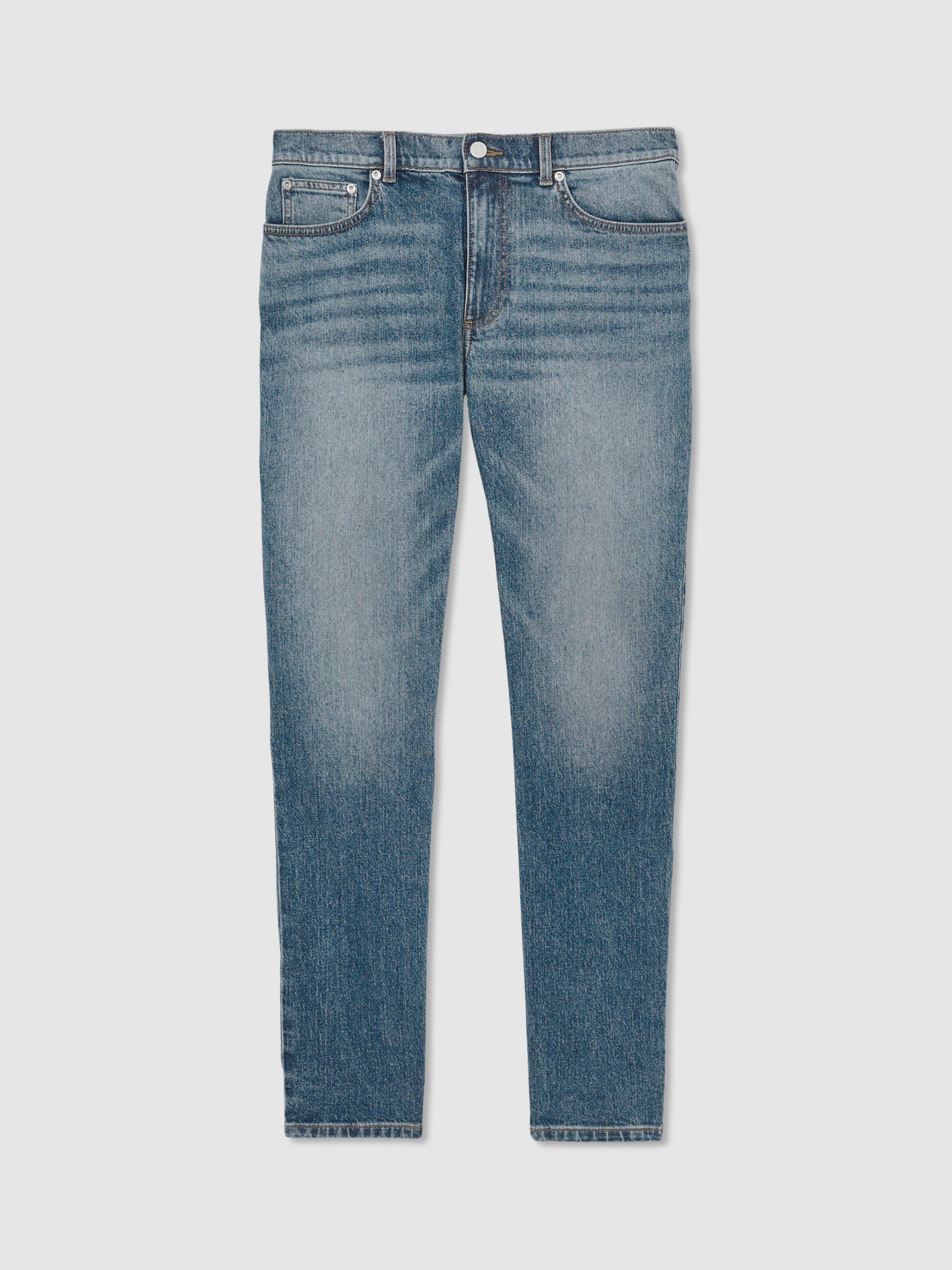 Product image 3 of 5, which shows Reiss Picton Slim Fit Jeans, Light Blue, 28R
