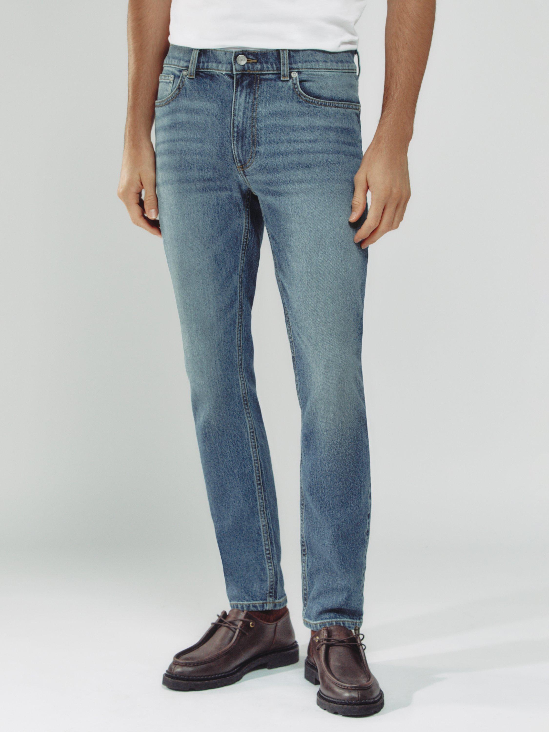 Product image 4 of 5, which shows Reiss Picton Slim Fit Jeans, Light Blue, 28R