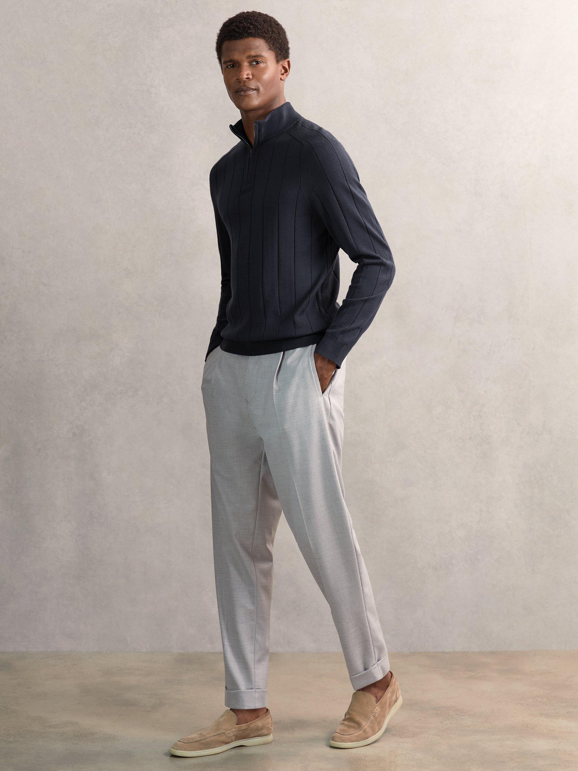 Product image 5 of 5, which shows Reiss Findlay Wool Jumper, Airforce Blue, S