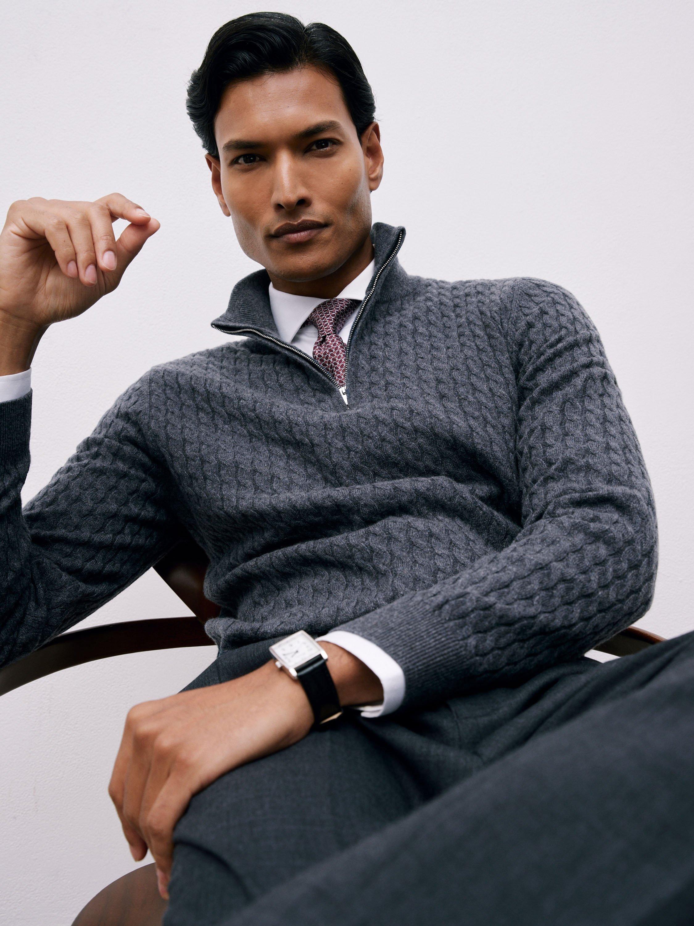 Cable Knit Sweater Reiss Tyler Jumper Reiss Richmond Half Zip