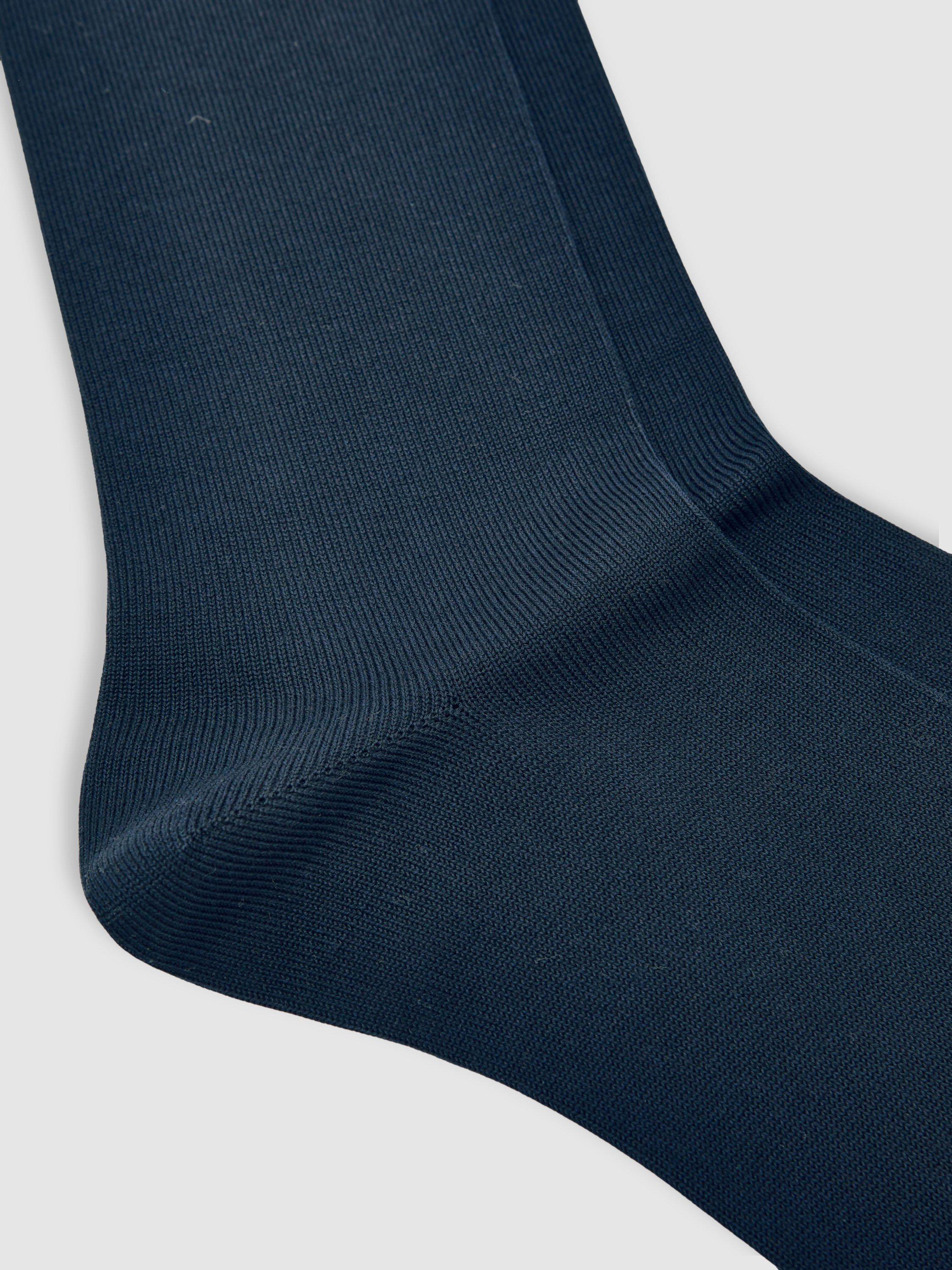Product image 2 of 3, which shows Reiss Milo Socks, Navy, S-M