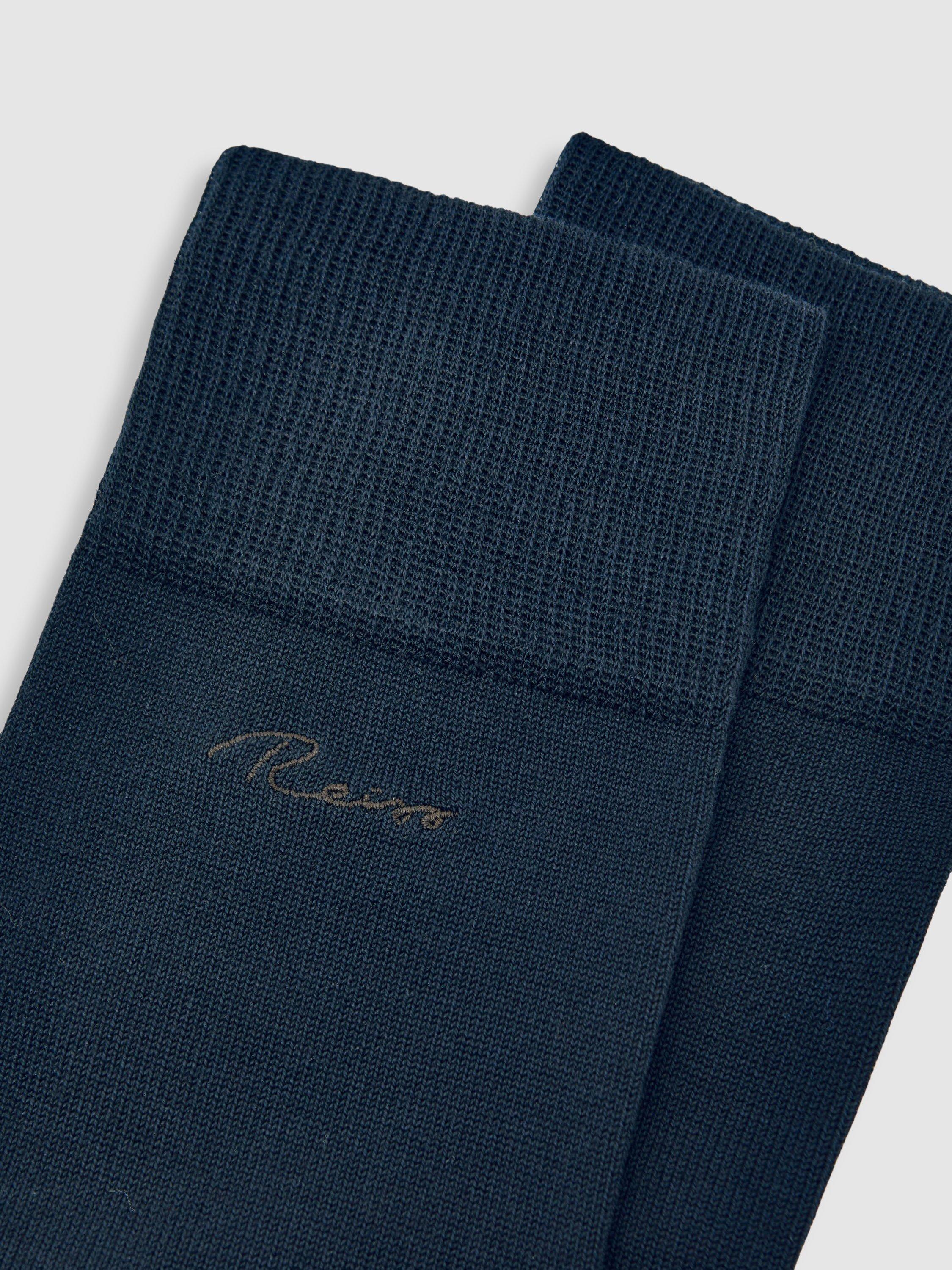Product image 3 of 3, which shows Reiss Milo Socks, Navy, S-M