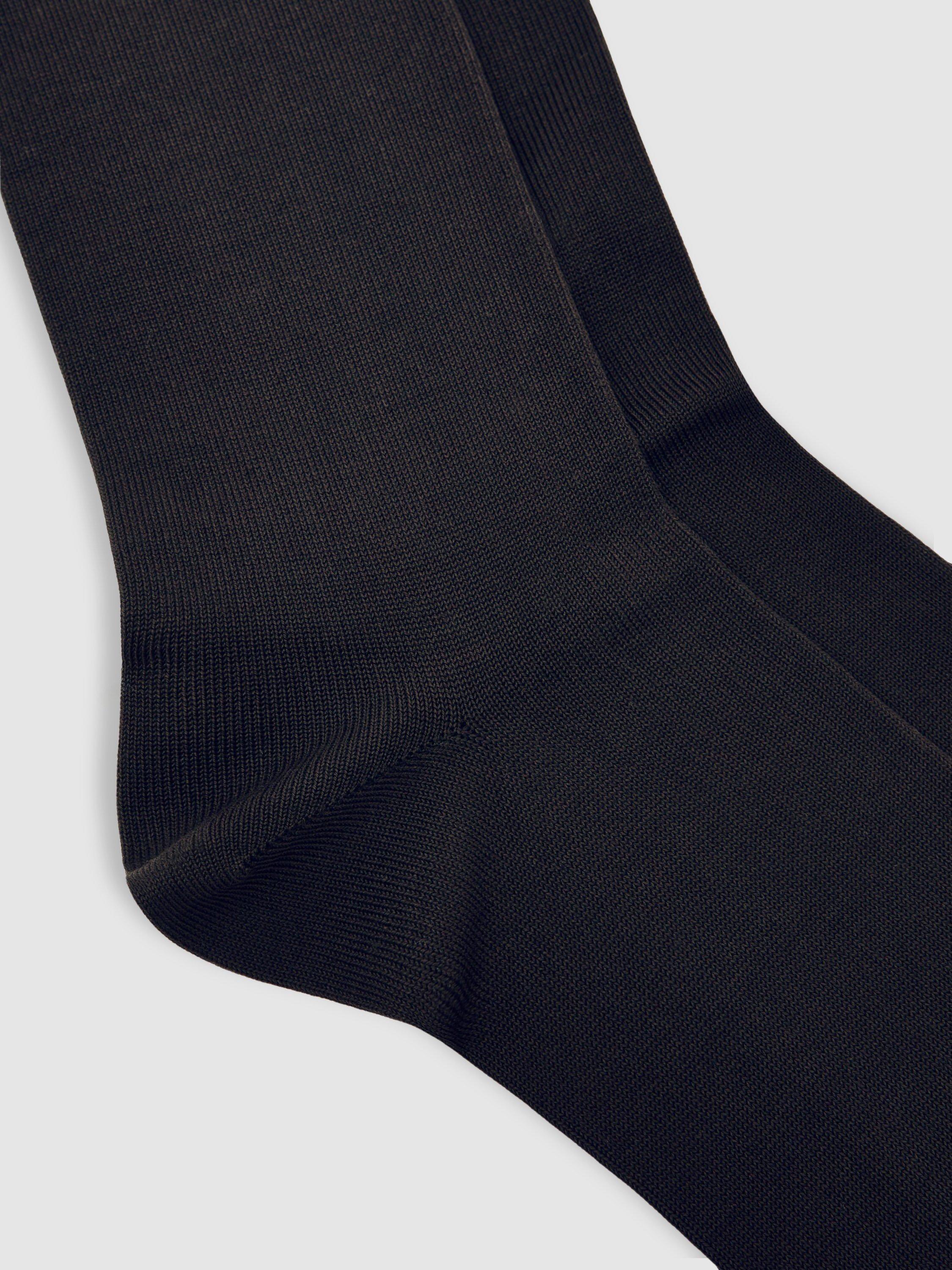 Product image 2 of 3, which shows Reiss Milo Socks, Chocolate Brown, S-M