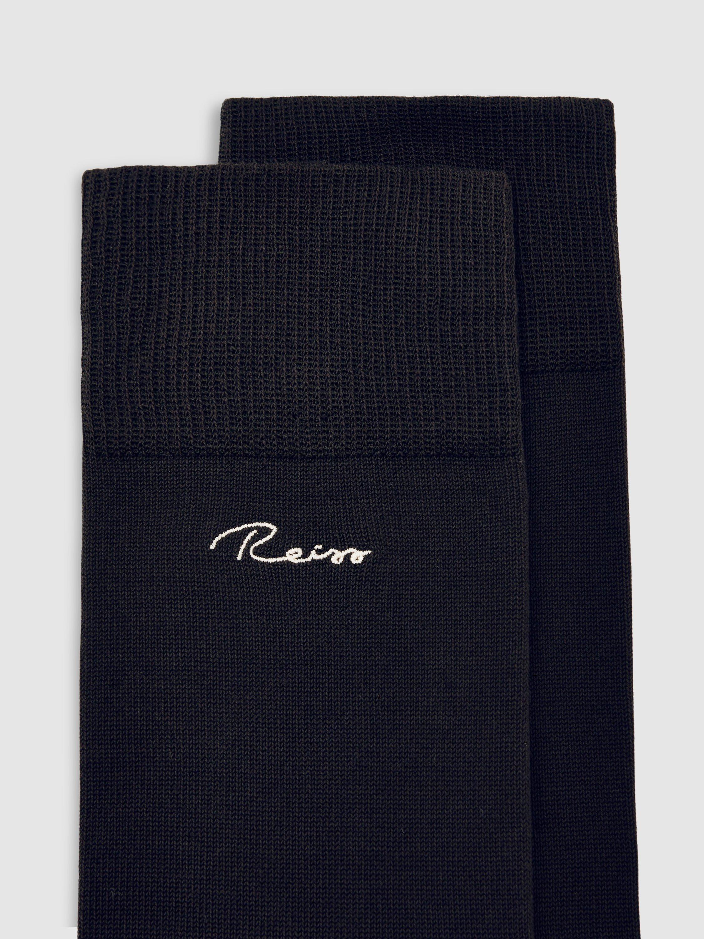 Product image 3 of 3, which shows Reiss Milo Socks, Chocolate Brown, S-M