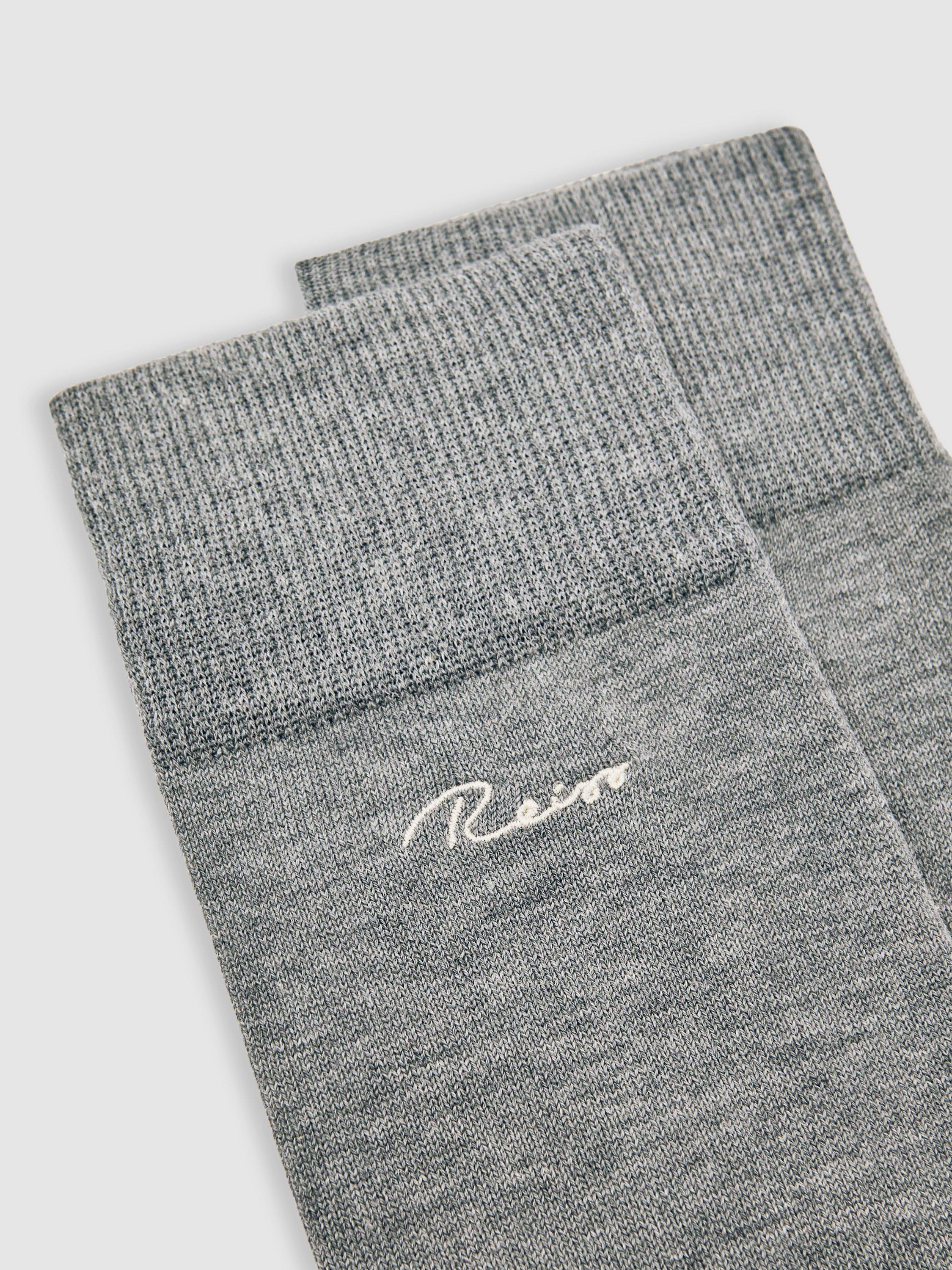 Product image 3 of 3, which shows Reiss Milo Socks, Soft Grey, S-M
