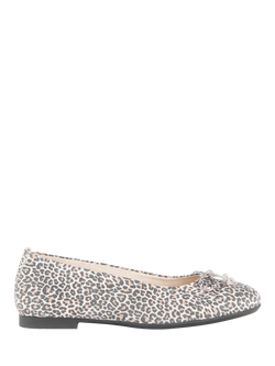 Gabor Carolyn Wide Fit Leopard Print Ballerina Pumps, Multi, Multi