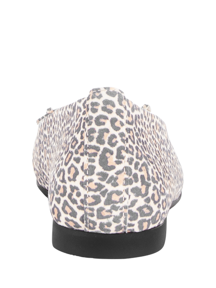 Gabor Carolyn Wide Fit Leopard Print Ballerina Pumps, Multi - view 2, Multi
