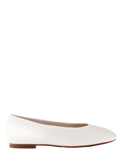 Gabor Jasie Leather Ballerina Pumps, Cream, Cream
