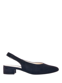 Gabor Mack Suede Slingback Court Shoes, Dark Blue, Dark Blue