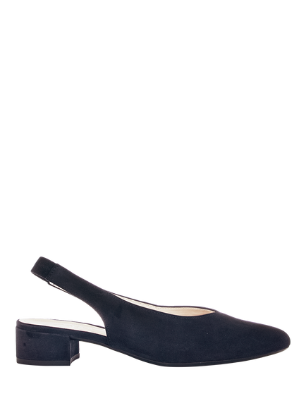 Gabor Mack Suede Slingback Court Shoes, Dark Blue, Dark Blue