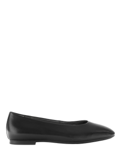 Gabor Jasie Leather Ballerina Pumps, Black, Black