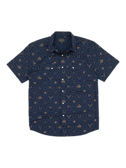 Pendleton Leramie Cotton Short Sleeve Shirt, Western Navy, Western Navy