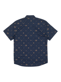 Pendleton Leramie Cotton Short Sleeve Shirt, Western Navy - view 2, Western Navy