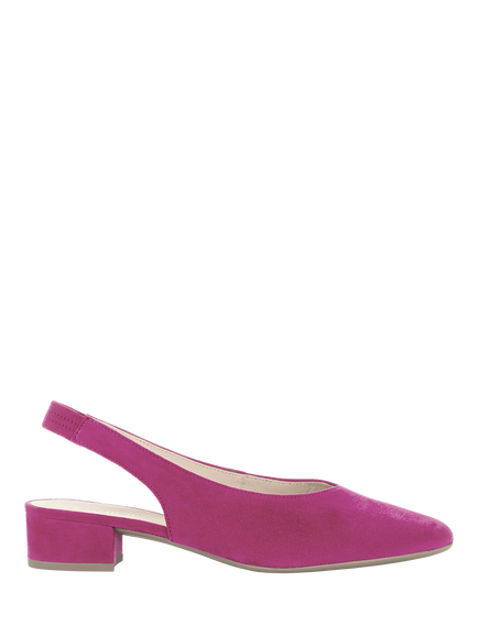 Gabor Mack Suede Slingback Court Shoes, Fuchsia, Fuchsia