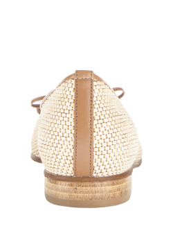 Gabor Dulford Raffia Ballerina Pumps, Natural - view 2, Natural