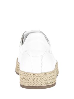 Gabor Voice Rope Sole Leather Trainers, White - view 2, White