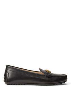 Lauren Ralph Lauren Barnsbury Leather Driving Shoes, Black, Black