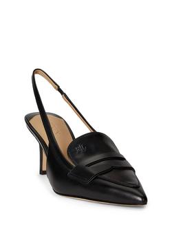 Lauren Ralph Lauren Khloe Leather Slingback Loafer Pumps - view 2, Black