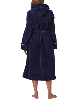 Jasper Conran London Contrast Piping Dressing Gown, Blue/White - view 2, Blue/White
