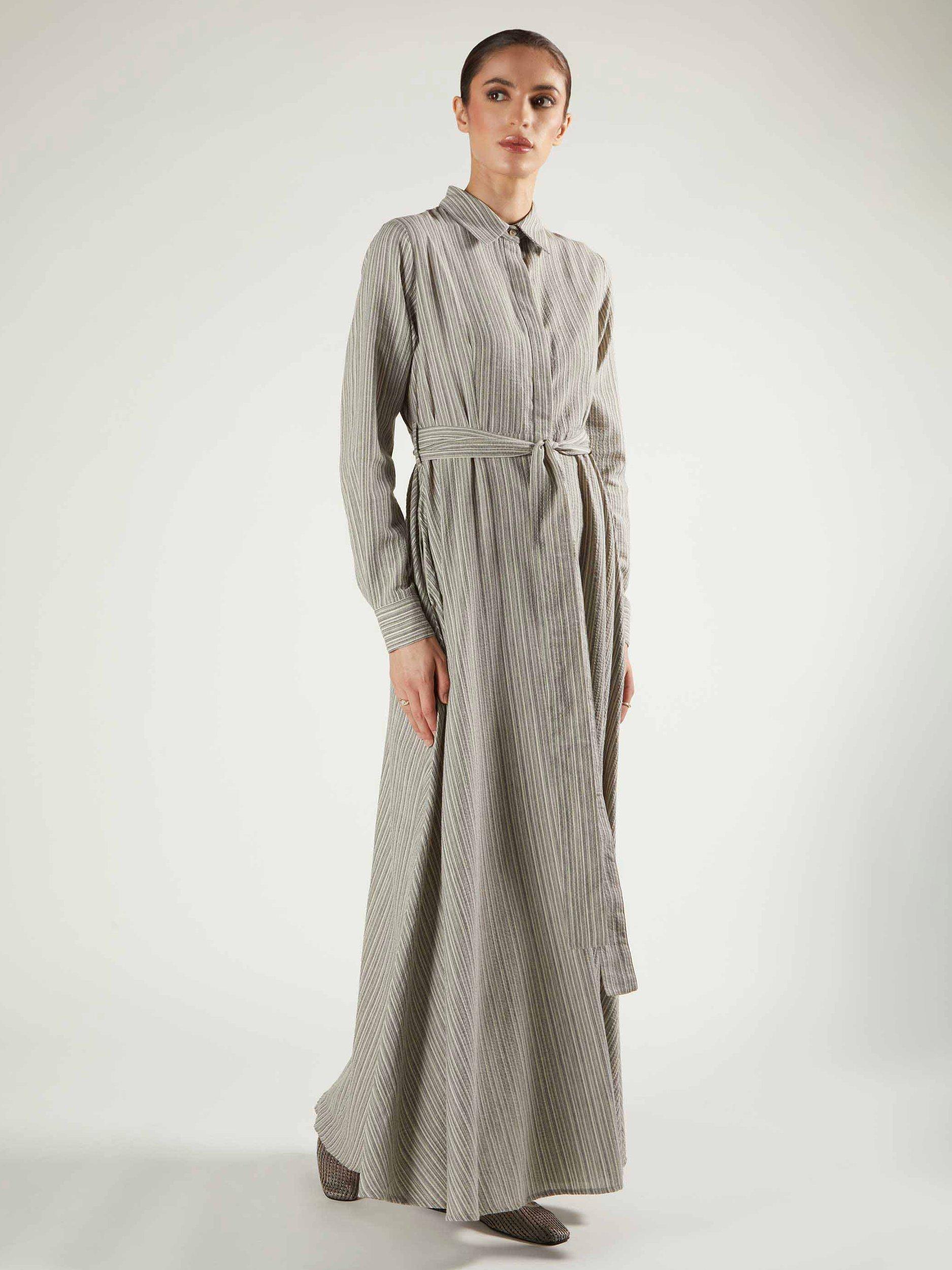 Product image 1 of 4, which shows Aab Shirted Maxi Dress, Green, S Reg