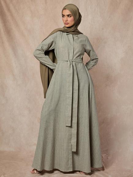 Aab Shirted Maxi Dress, Green - view 2, Green