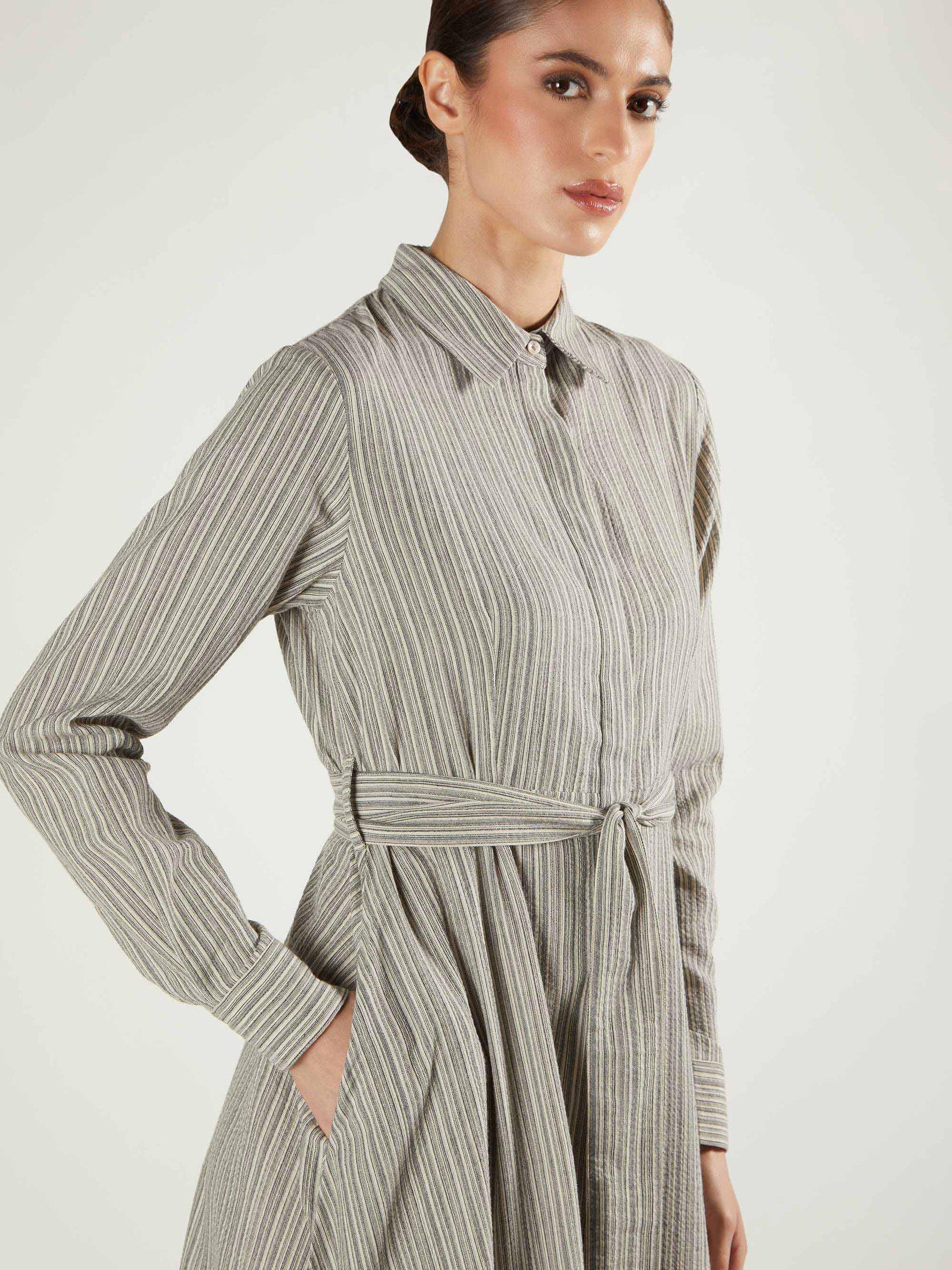 Product image 3 of 4, which shows Aab Shirted Maxi Dress, Green, S Reg