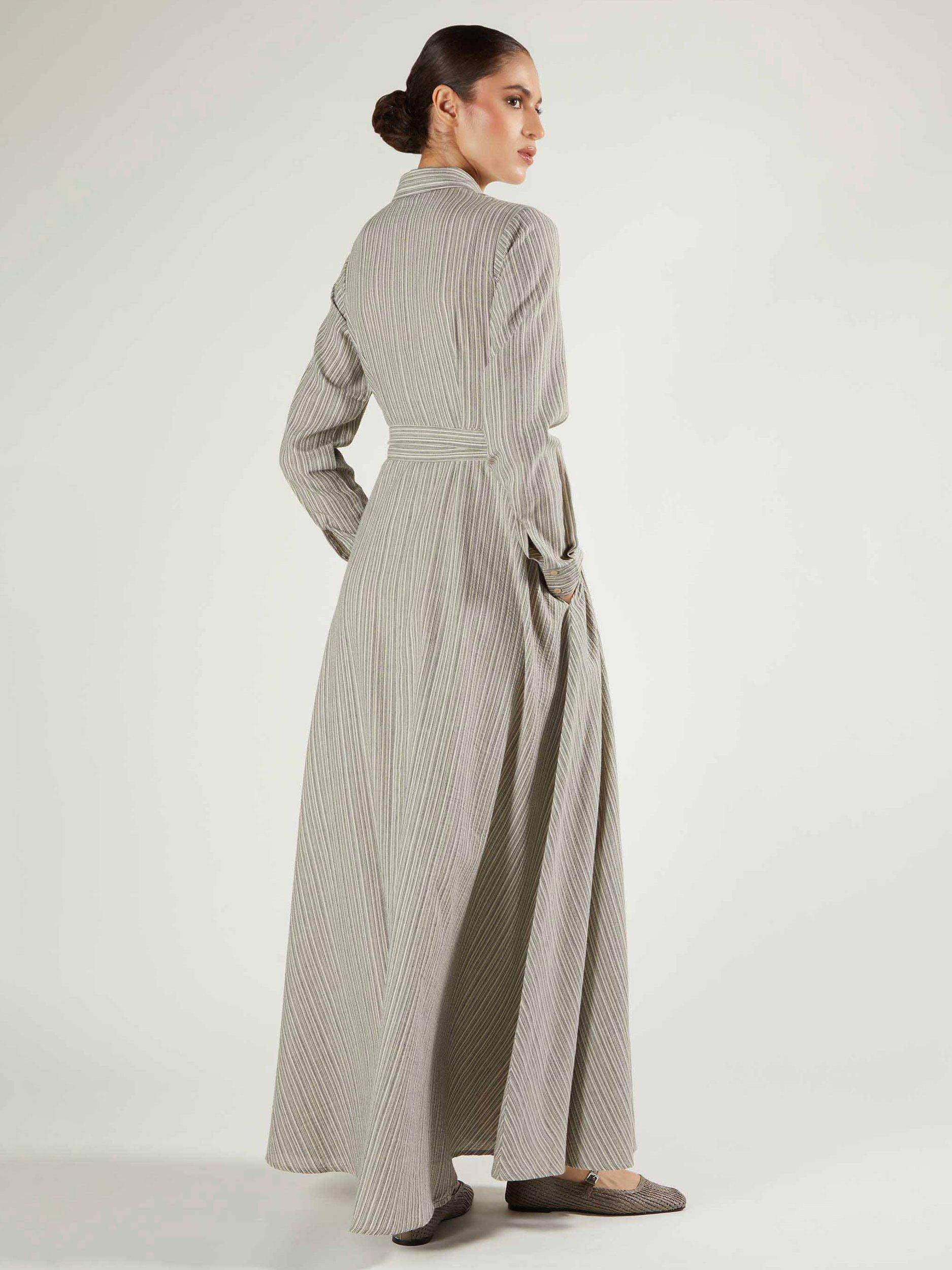 Product image 4 of 4, which shows Aab Shirted Maxi Dress, Green, S Reg