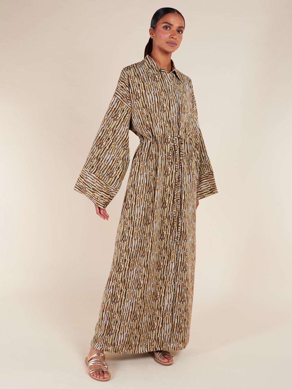 Product image 2 of 4, which shows Aab Massai Maxi Dress, Brown, S Reg