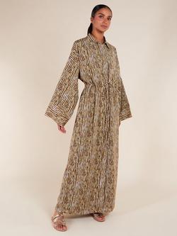 Aab Massai Maxi Dress, Brown - view 2, Brown
