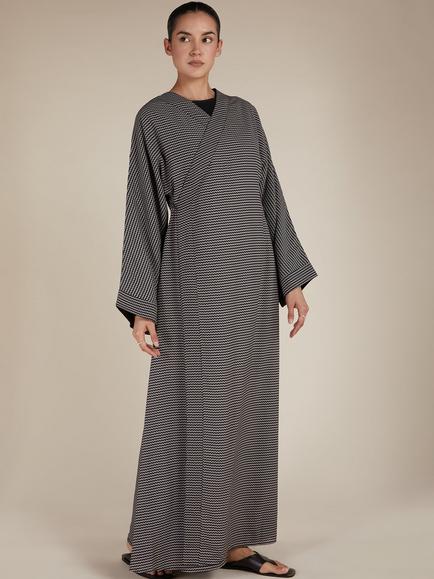 Aab Wrap Over Maxi Dress, Black, Black