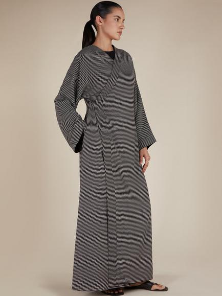 Aab Wrap Over Maxi Dress, Black - view 2, Black