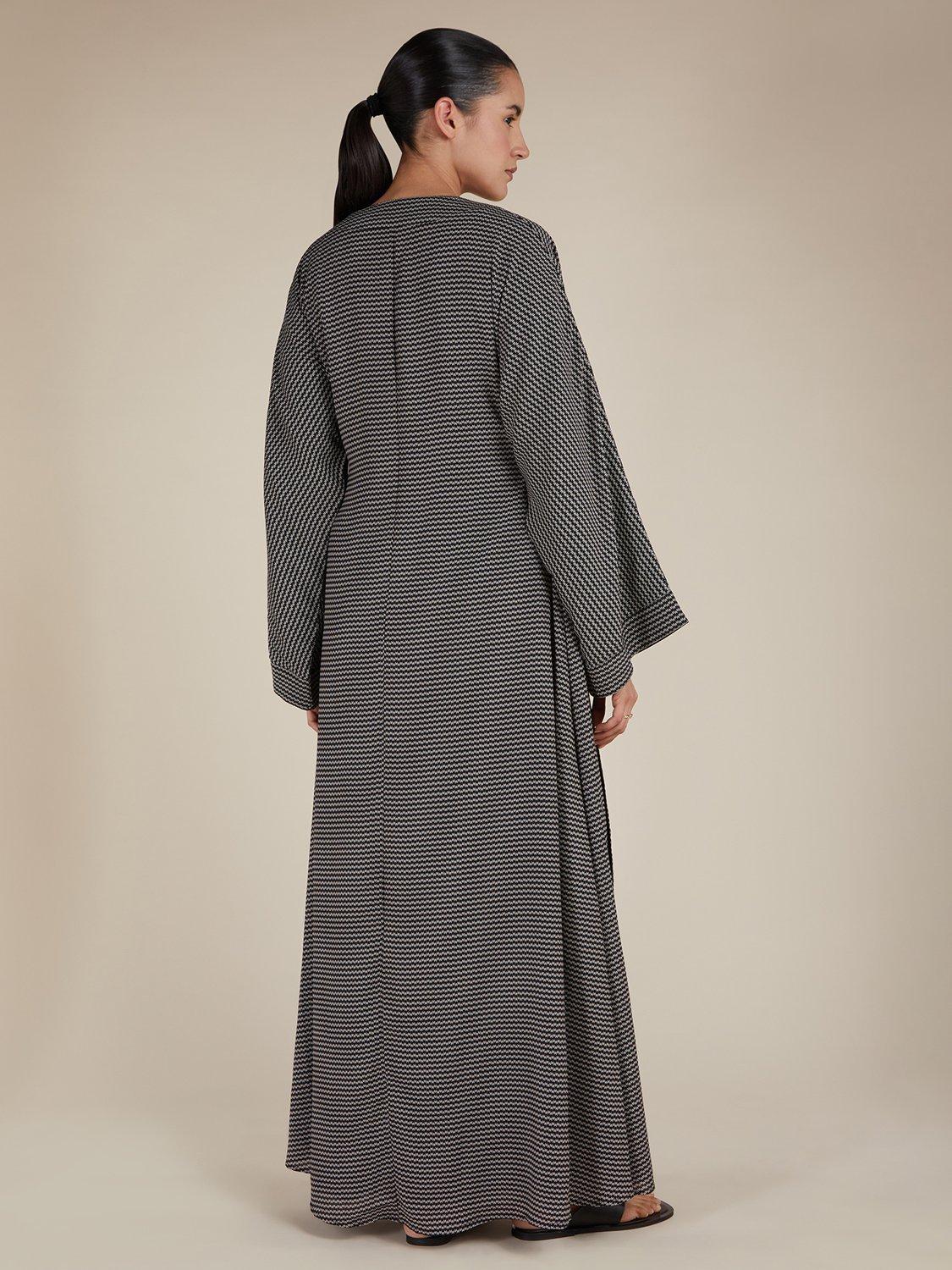 Product image 3 of 4, which shows Aab Wrap Over Maxi Dress, Black, S Reg